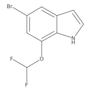 5-Bromo-7-(difluoromethoxy)-1H-indole结构式