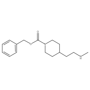 Benzyl 4-(2-(methylamino)ethyl)piperidine-1-carboxylate结构式
