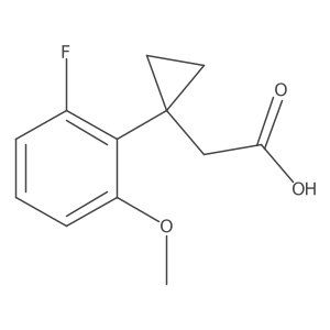 2-[1-(2-Fluoro-6-methoxyphenyl)cyclopropyl]acetic acid Structure