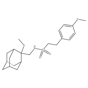 N-(((1R,3S,5r,7r)-2-methoxyadamantan-2-yl)methyl)-2-(4-methoxyphenyl)ethanesulfonamide Structure
