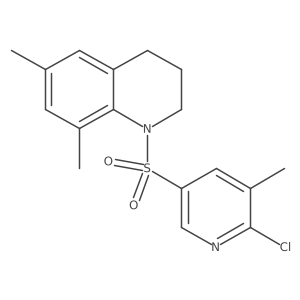 1-[(6-Chloro-5-methylpyridin-3-yl)sulfonyl]-6,8-dimethyl-1,2,3,4-tetrahydroquinoline Structure