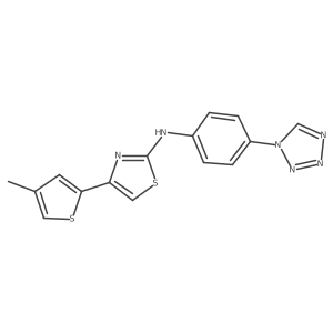 N-(4-(1H-tetrazol-1-yl)phenyl)-4-(4-methylthiophen-2-yl)thiazol-2-amine Structure