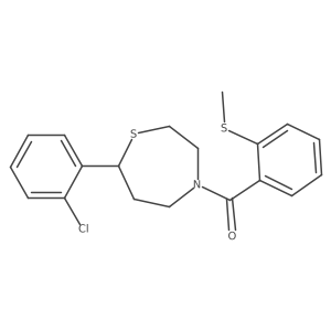 (7-(2-Chlorophenyl)-1,4-thiazepan-4-yl)(2-(methylthio)phenyl)methanone Structure