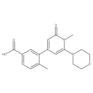 4-Methyl-3-(1-methyl-6-morpholino-2-oxo-1,2-dihydropyridin-4-yl)benzoic acid Structure
