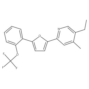 5-Ethyl-4-methyl-2-{5-[2-(trifluoromethoxy)phenyl]furan-2-yl}pyridine结构式