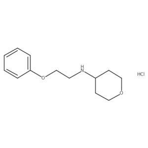 N-(2-phenoxyethyl)oxan-4-amine hydrochloride结构式