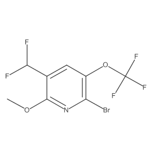 2-Bromo-5-(difluoromethyl)-6-methoxy-3-(trifluoromethoxy)pyridine Structure