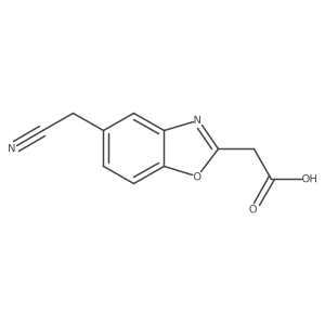 2-(Carboxymethyl)benzo[d]oxazole-5-acetonitrile Structure