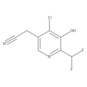 2-(4-Chloro-6-(difluoromethyl)-5-hydroxypyridin-3-yl)acetonitrile结构式