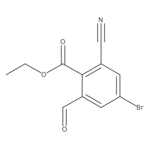 Ethyl 4-bromo-2-cyano-6-formylbenzoate Structure
