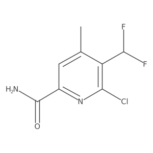 6-Chloro-5-(difluoromethyl)-4-methylpicolinamide结构式