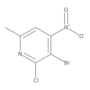 3-Bromo-2-chloro-6-methyl-4-nitropyridine Structure