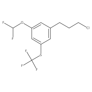 1-(3-Chloropropyl)-3-(difluoromethoxy)-5-(trifluoromethylthio)benzene Structure