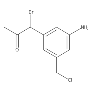 1-(3-Amino-5-(chloromethyl)phenyl)-1-bromopropan-2-one结构式