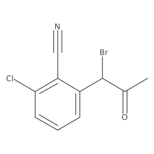 2-(1-Bromo-2-oxopropyl)-6-chlorobenzonitrile Structure