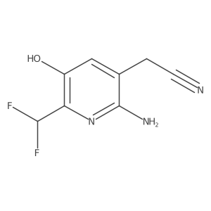 2-(2-Amino-6-(difluoromethyl)-5-hydroxypyridin-3-yl)acetonitrile结构式