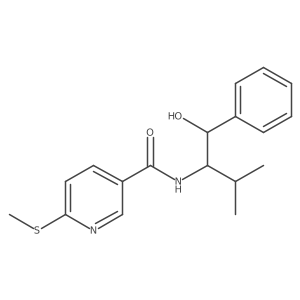 N-(1-hydroxy-3-methyl-1-phenylbutan-2-yl)-6-(methylsulfanyl)pyridine-3-carboxamide结构式