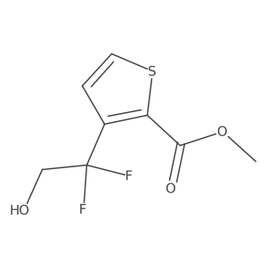 Methyl 3-(1,1-difluoro-2-hydroxyethyl)thiophene-2-carboxylate结构式