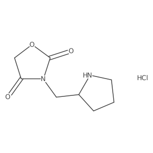 3-(Pyrrolidin-2-ylmethyl)oxazolidine-2,4-dione hydrochloride Structure