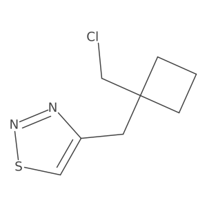 4-{[1-(Chloromethyl)cyclobutyl]methyl}-1,2,3-thiadiazole Structure