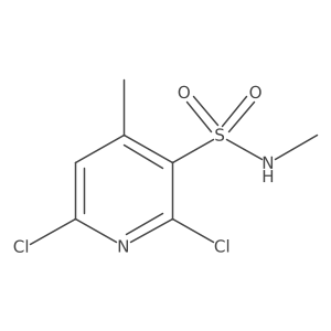 2,6-Dichloro-N,4-dimethylpyridine-3-sulfonamide结构式