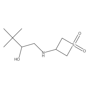 3-((2-Hydroxy-3,3-dimethylbutyl)amino)thietane 1,1-dioxide结构式