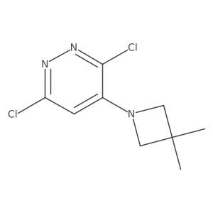3,6-dichloro-4-(3,3-dimethyl-1-azetidinyl)Pyridazine结构式