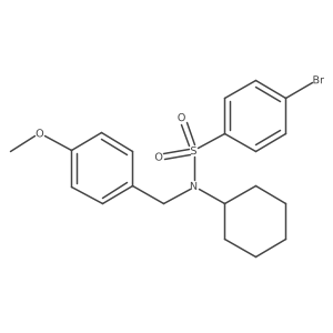 4-bromo-N-cyclohexyl-N-[(4-methoxyphenyl)methyl]benzene-1-sulfonamide Structure
