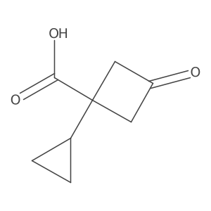 1-Cyclopropyl-3-oxocyclobutane-1-carboxylicacid Structure