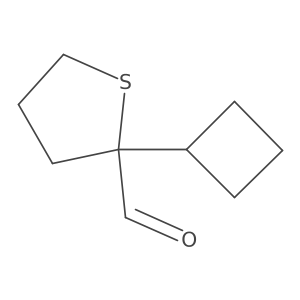 2-Cyclobutylthiolane-2-carbaldehyde Structure