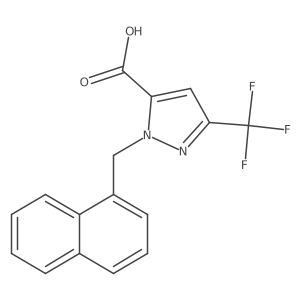 2-(Naphthalen-1-ylmethyl)-5-(trifluoromethyl)pyrazole-3-carboxylic acid结构式