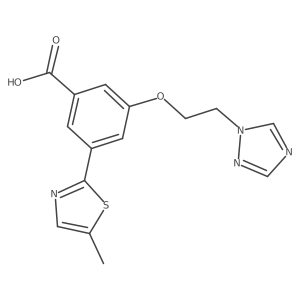 3-(5-Methyl-2-thiazolyl)-5-[2-(1h-1,2,4-triazol-1-yl)ethoxy]benzoic acid Structure