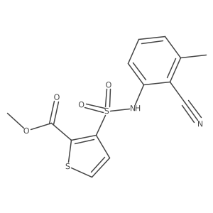 Methyl 3-[(2-cyano-3-methylphenyl)sulfamoyl]thiophene-2-carboxylate Structure