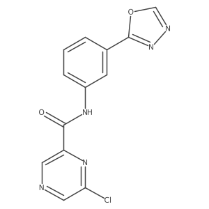 6-chloro-N-[3-(1,3,4-oxadiazol-2-yl)phenyl]pyrazine-2-carboxamide结构式