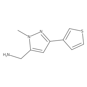 (1-methyl-3-(thiophen-3-yl)-1H-pyrazol-5-yl)methanamine Structure