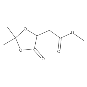 Methyl 2-((R)-2,2-dimethyl-5-oxo-1,3-dioxolan-4-yl)acetate结构式