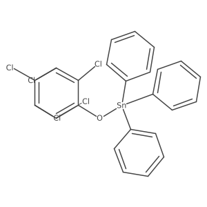 (Pentachlorophenoxy)(triphenyl)stannane结构式