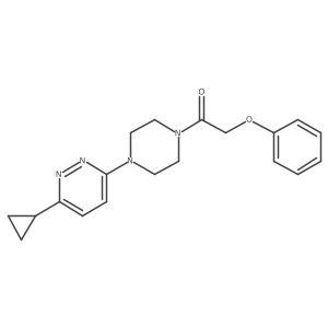 1-(4-(6-Cyclopropylpyridazin-3-yl)piperazin-1-yl)-2-phenoxyethanone结构式