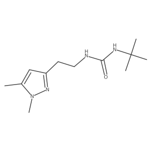 1-(tert-butyl)-3-(2-(1,5-dimethyl-1H-pyrazol-3-yl)ethyl)urea Structure