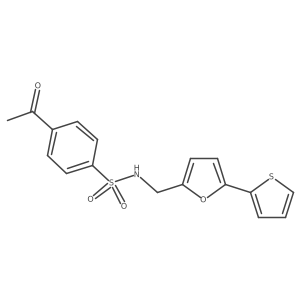4-acetyl-N-((5-(thiophen-2-yl)furan-2-yl)methyl)benzenesulfonamide Structure