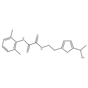 N1-(2,6-dimethylphenyl)-N2-(2-(5-(1-hydroxyethyl)thiophen-2-yl)ethyl)oxalamide结构式