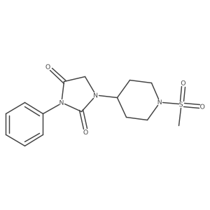 1-(1-(Methylsulfonyl)piperidin-4-yl)-3-phenylimidazolidine-2,4-dione Structure