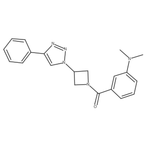 (3-(dimethylamino)phenyl)(3-(4-phenyl-1H-1,2,3-triazol-1-yl)azetidin-1-yl)methanone Structure