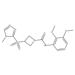 N-(2,3-dimethoxyphenyl)-3-((4-methyl-4H-1,2,4-triazol-3-yl)sulfonyl)azetidine-1-carboxamide结构式