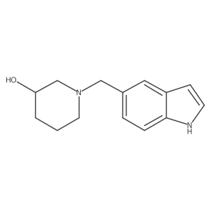 1-((1H-indol-5-yl)methyl)piperidin-3-ol结构式