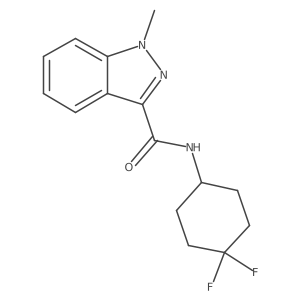 N-(4,4-difluorocyclohexyl)-1-methyl-1H-indazole-3-carboxamide结构式