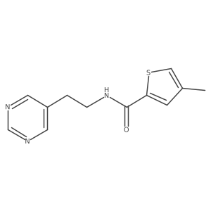 4-methyl-N-(2-(pyrimidin-5-yl)ethyl)thiophene-2-carboxamide Structure