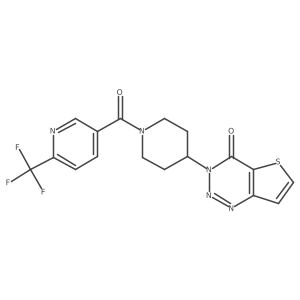 3-(1-(6-(trifluoromethyl)nicotinoyl)piperidin-4-yl)thieno[3,2-d][1,2,3]triazin-4(3H)-one结构式