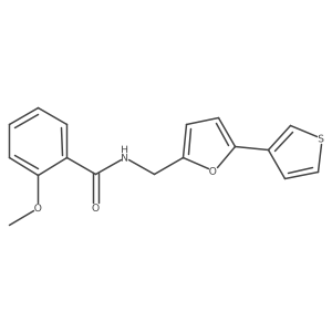 2-methoxy-N-((5-(thiophen-3-yl)furan-2-yl)methyl)benzamide结构式