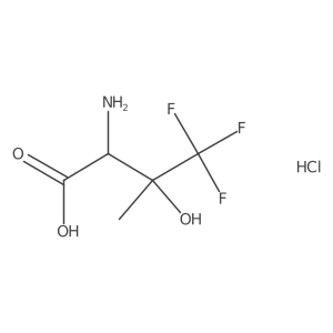 2-Amino-4,4,4-trifluoro-3-hydroxy-3-methylbutanoic acid hydrochloride结构式